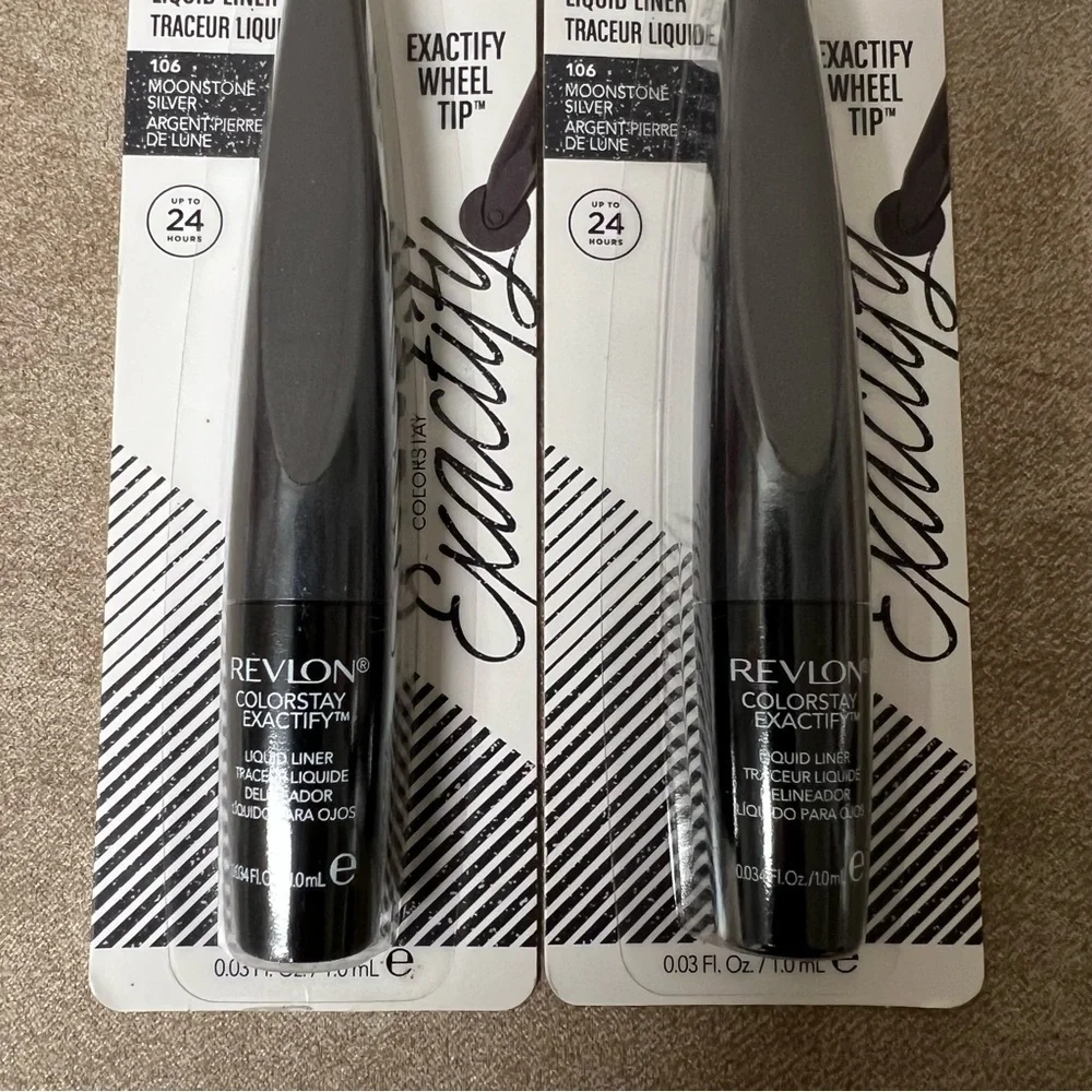Lot of (2) Revlon Colorstay Exactify Liquid Liner, Moonstone Silver